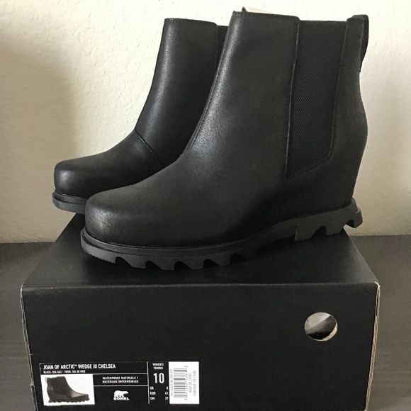 Sorel Shoes - SOREL Women's Joan of Artic Wedge III Lug Sole Chelsea Booties